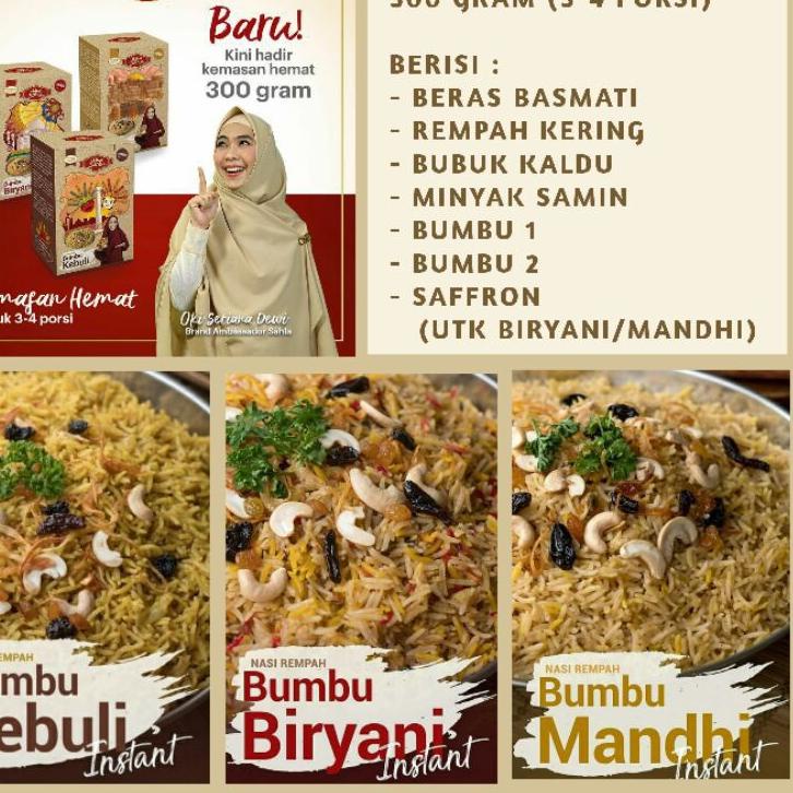 

Buruan SerbuA5m0L Nasi Kebuli - Mandhi - Biryani plus bumbu tinggal masak di magic com - by Umma Oki Setiana Dewi - Nasi Rempah Sahla