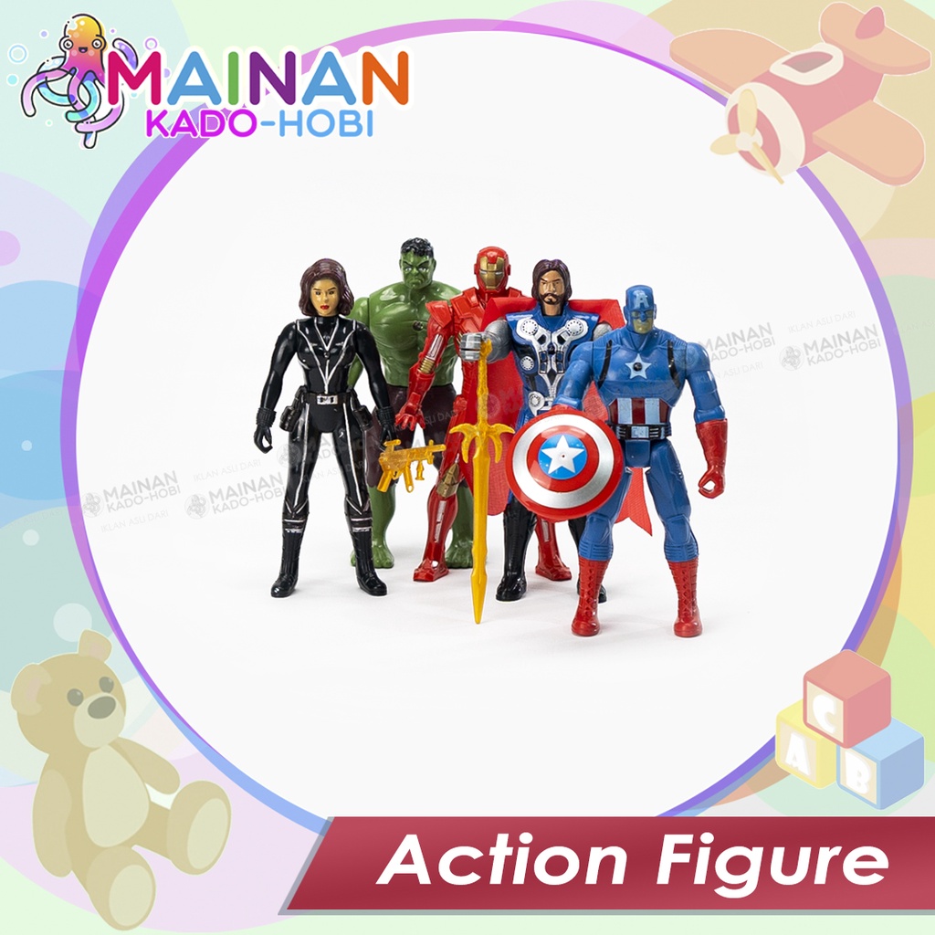 HADIAH MAINAN ANAK MINIATUR ACTION FIGUR SUPERHERO AVENGERS