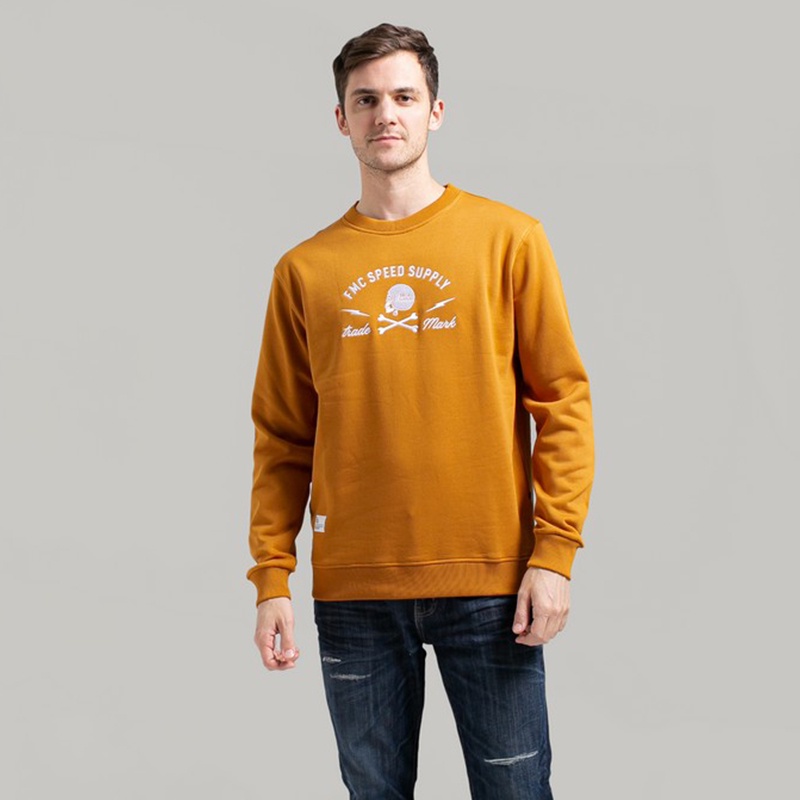 FMC Speed Supply Original Jaket Sweater Embroidery CVC Cotton Poly Pria Kuning 020622
