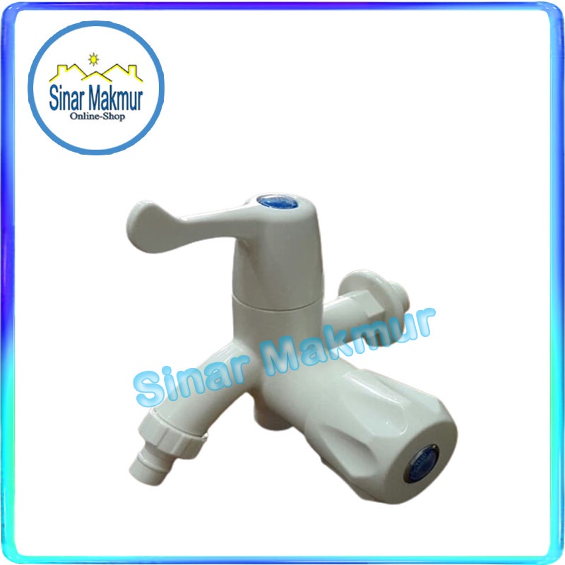 Kran Air Double Keran Cabang Plastik (Soligen)
