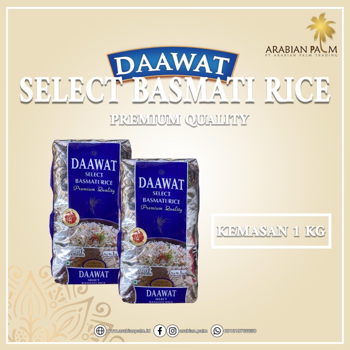 

Daawat Select Basmati Rice Premium Quality Beras Basmati 1kg