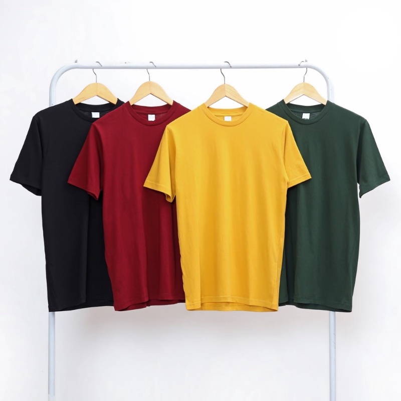 KAOS POLOS PRIA COTTON COMBED PREMIUM - KAOS LENGAN PENDEK PRIA ROUND NECK REGULER FIT