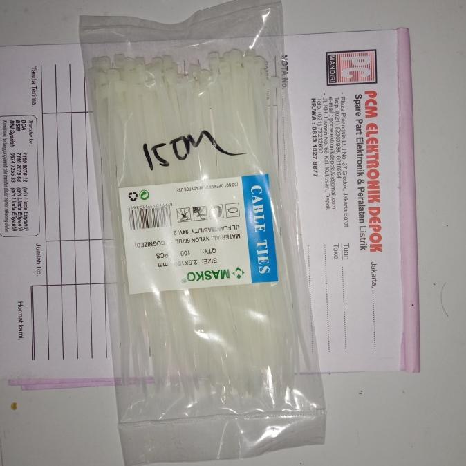 

Kebel Tis 15cm Ties Cable 15 cm Nylon 2.5x150 mm pcmelektrob9090 dijamin