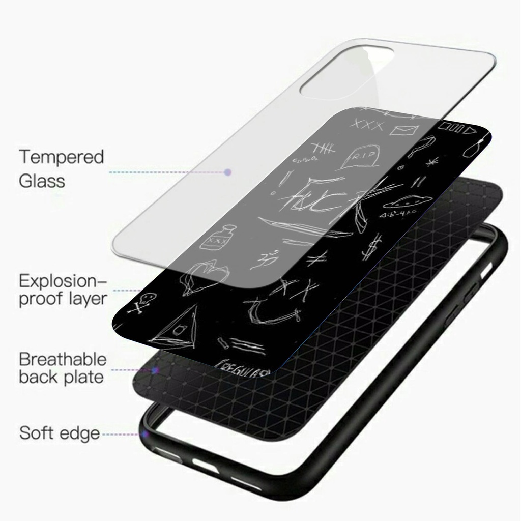 Softcase Glass Kaca AESTHETIC [K131] SAMSUNG A14 5G Terbaru Casing Handphone-Pelindung Handphone-Aksesoris Handphone