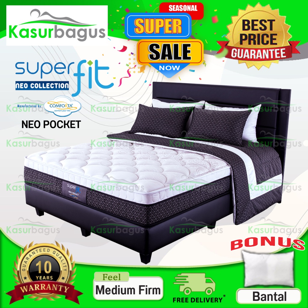 Comforta SuperFit Kasur Springbed Neo Pocket - Full Set 120x200