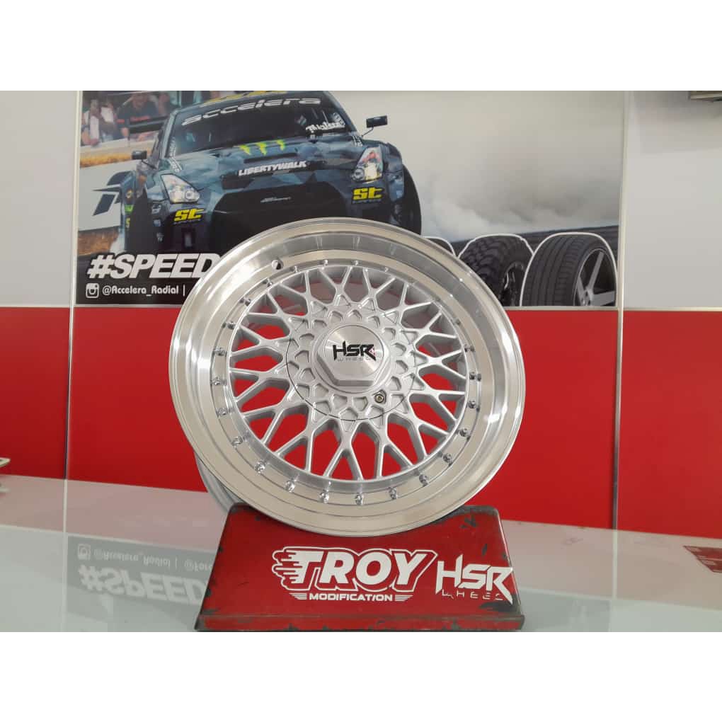 Velg Racing BBS R15 Celong 7/8 HSR RS XH157 Brio,Yaris,Jazz,Avanza,Kijang,Yaris | Free Ongkir