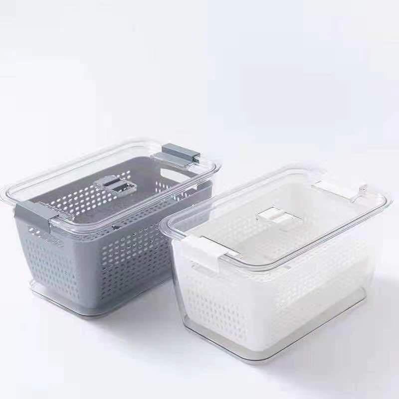 CEV Rak Kulkas Akrilik Kotak Makanan Box Container Acrylic Sayur Dan Buah Rak Kulkas Aesthetic