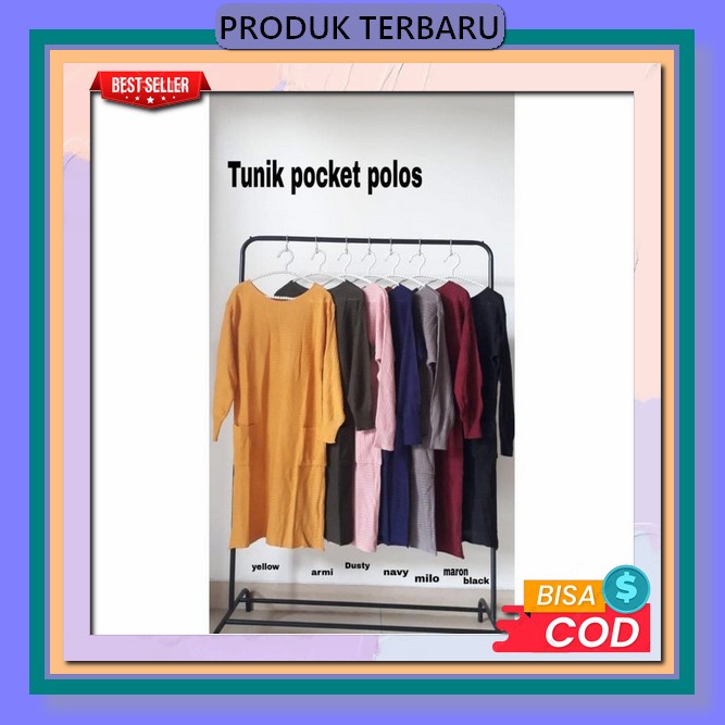 Vallina Outfit - Shella Long Tunik Muslim Wanita Atasan Blouse Panjang Crinkle Premium Fit Xl [Tunix