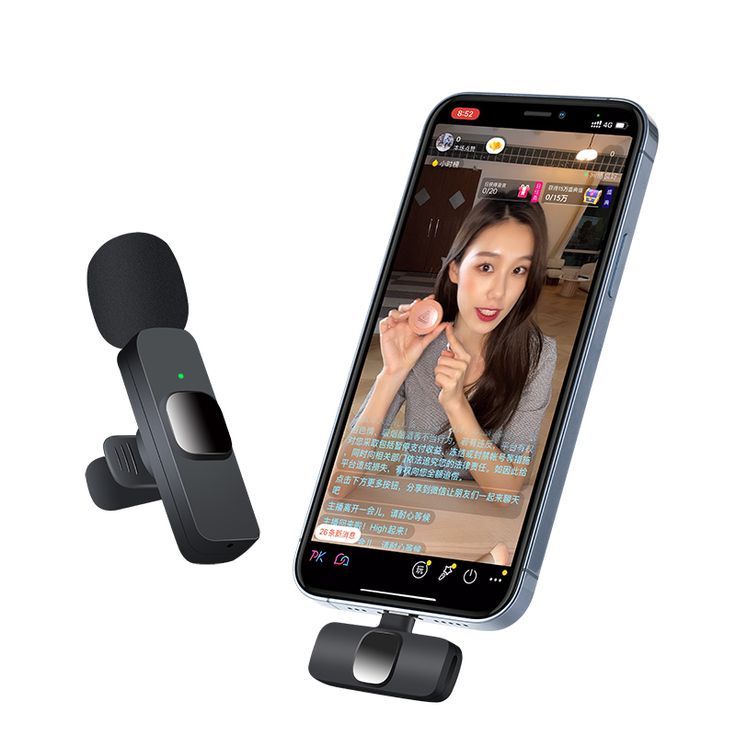 K8 K9 Microphone Wireless Type c Iphone Lightning Vivano Clip On Vlog