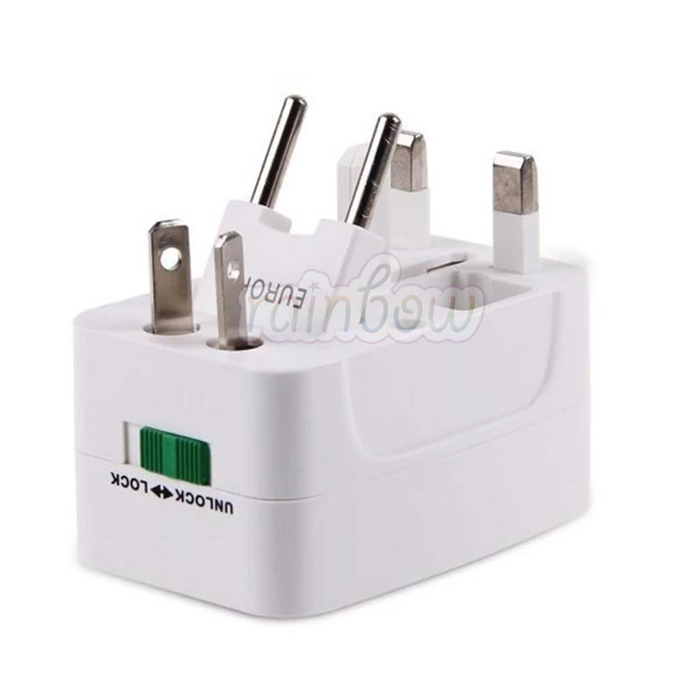 Travel Adaptor Universal ALL IN 1 / adaptor traveling  Sambungan Listrik EU AU UK US Plug TRAVEL ADAPTER