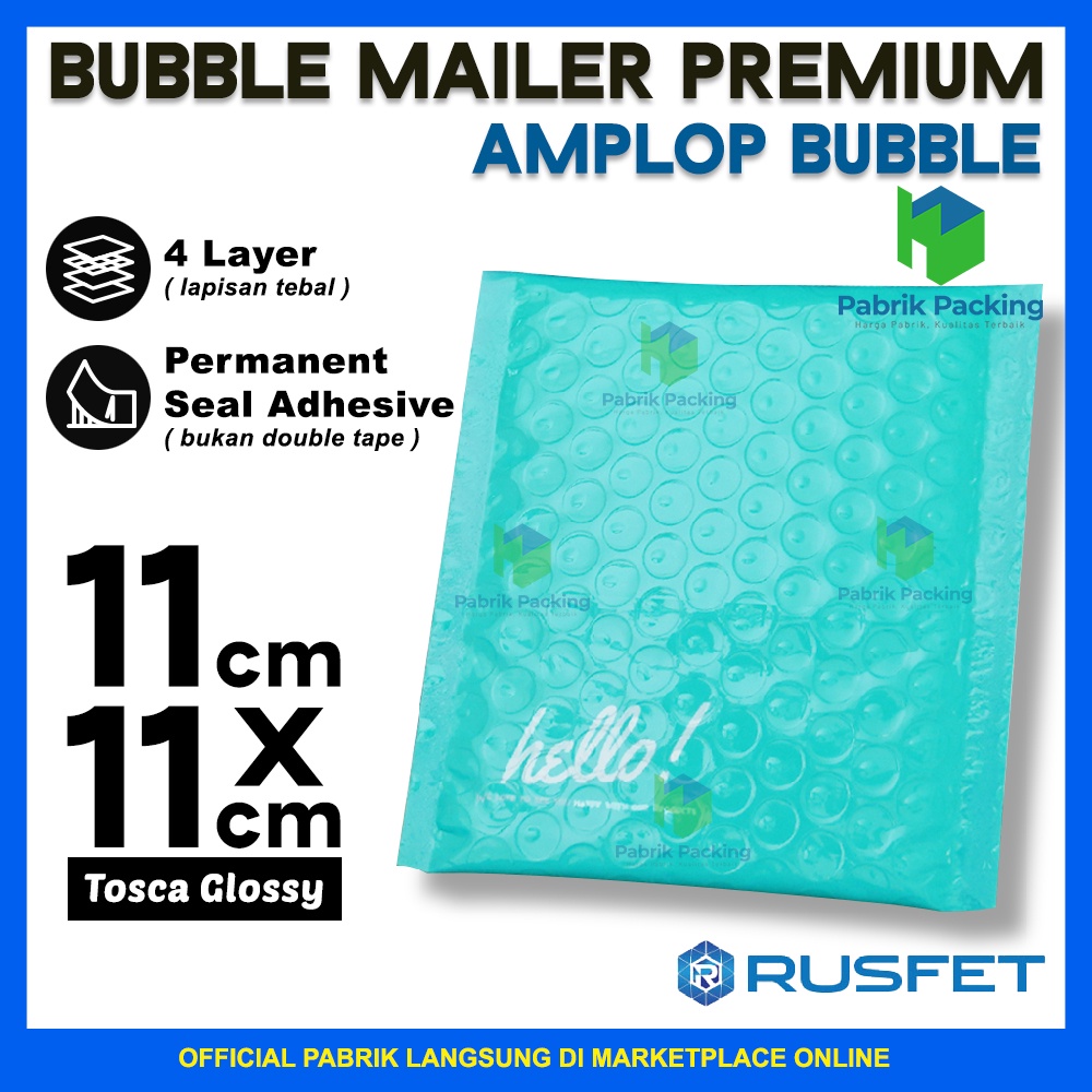 

Amplop bubble mailer rusfet tosca lucu 11x11 cm premium termurah