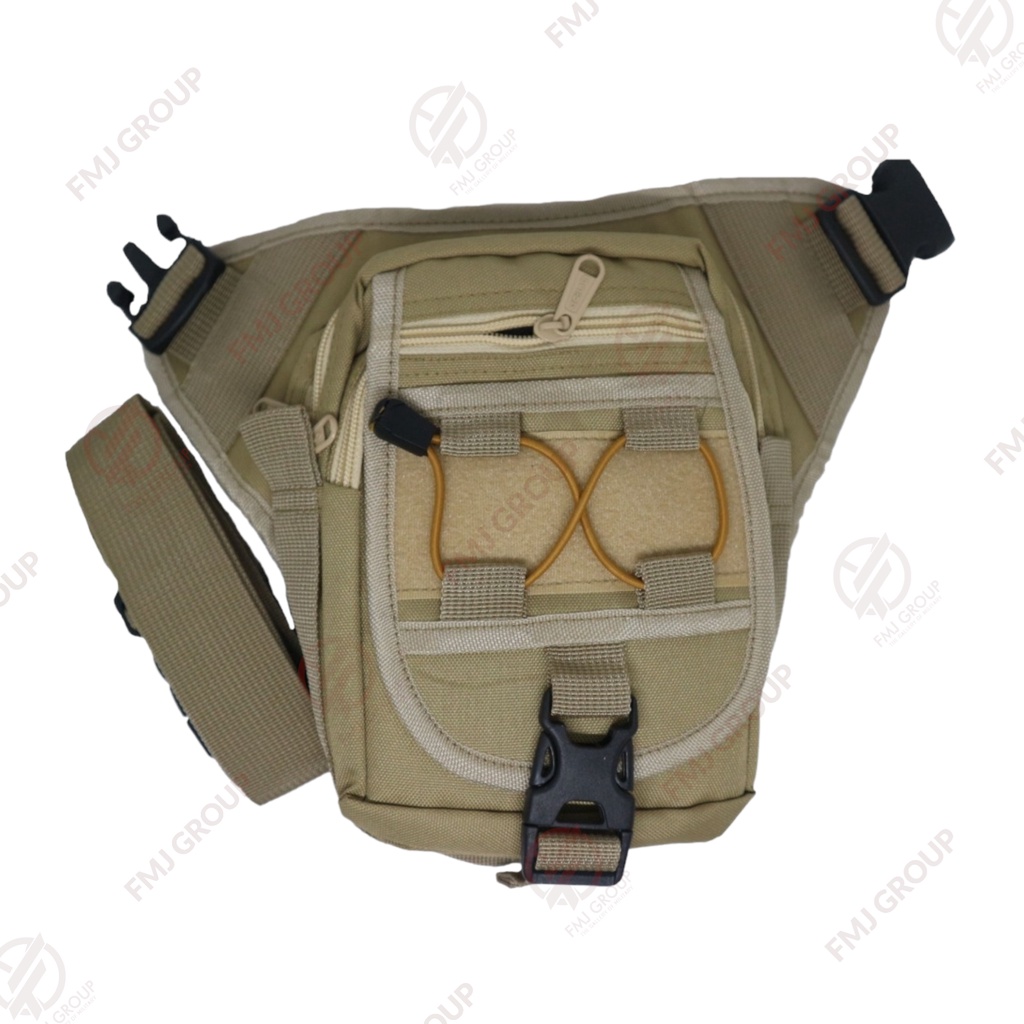 Tas Selempang Pinggang Tas Paha Waist Bag / Tas Pinggang Krem