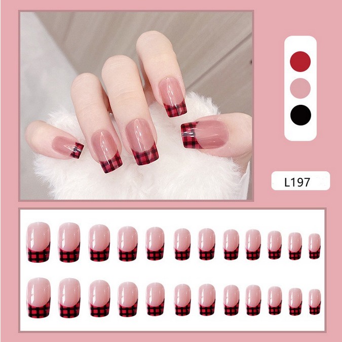 NLT - 24pcs Kuku Palsu Free Lem Jelly 24pcs/Fake Nail Art Fashion Decoration/Fashion Acylic Nail