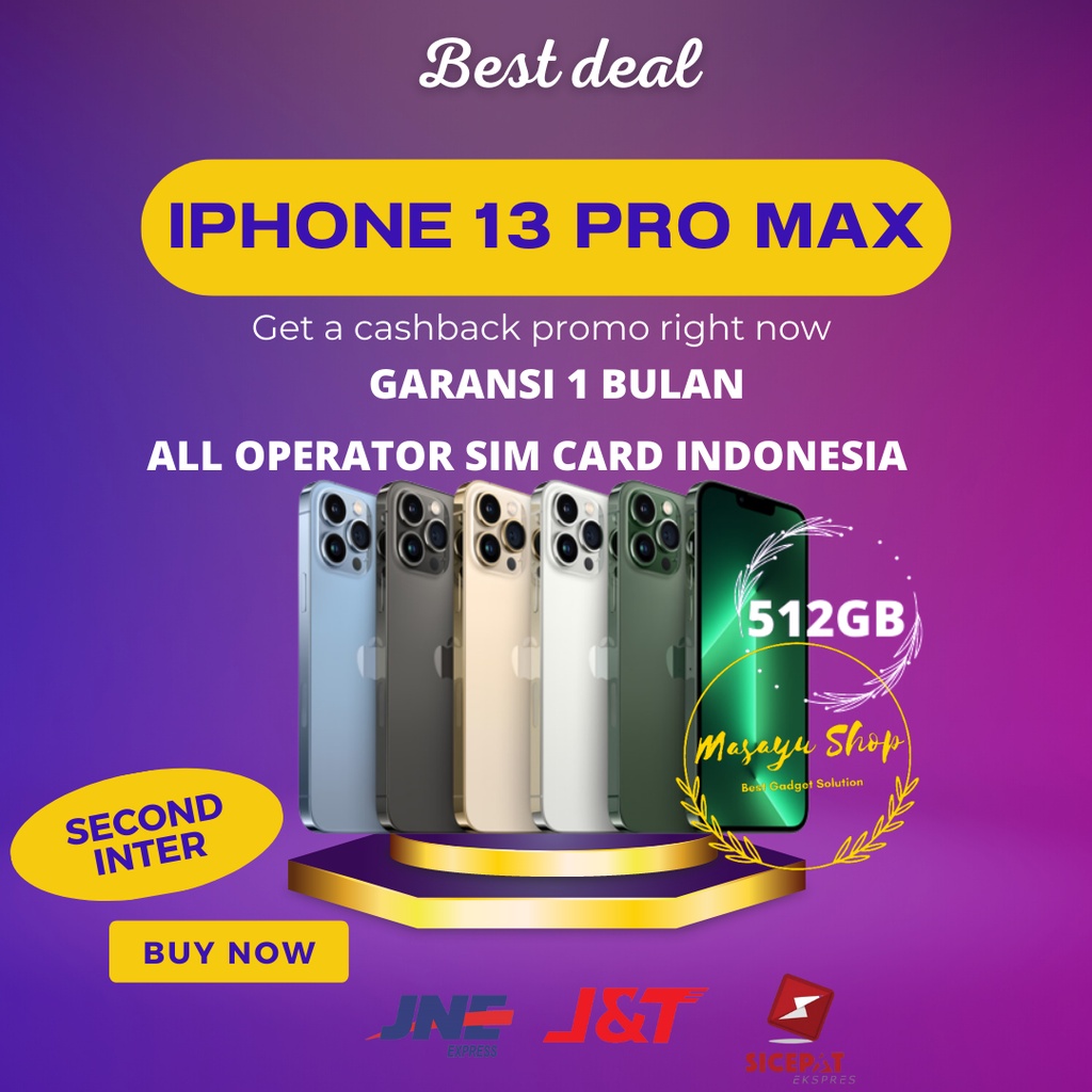 iPhone 13 Pro Max 512Gb Ex inter Second Bekas Original