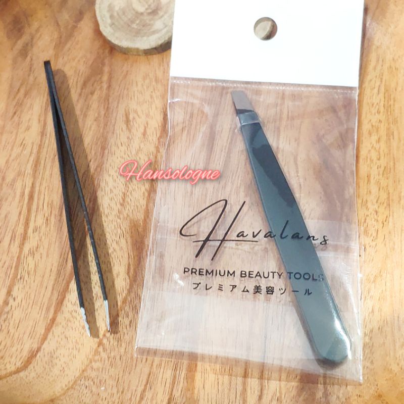 pinset pencabut bulu mata hitam / tweezer premium havalans