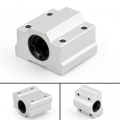 [HAEBOT] SCS10UU SCS10 Linear Ball Bearing Block Bushing 10mm CNC 3D Printer Mekanik Axis Motion CNC 3D Printer Aluminium Mesin Engraving Laser Motion Gerak Optical As Rod smooth 10 mm