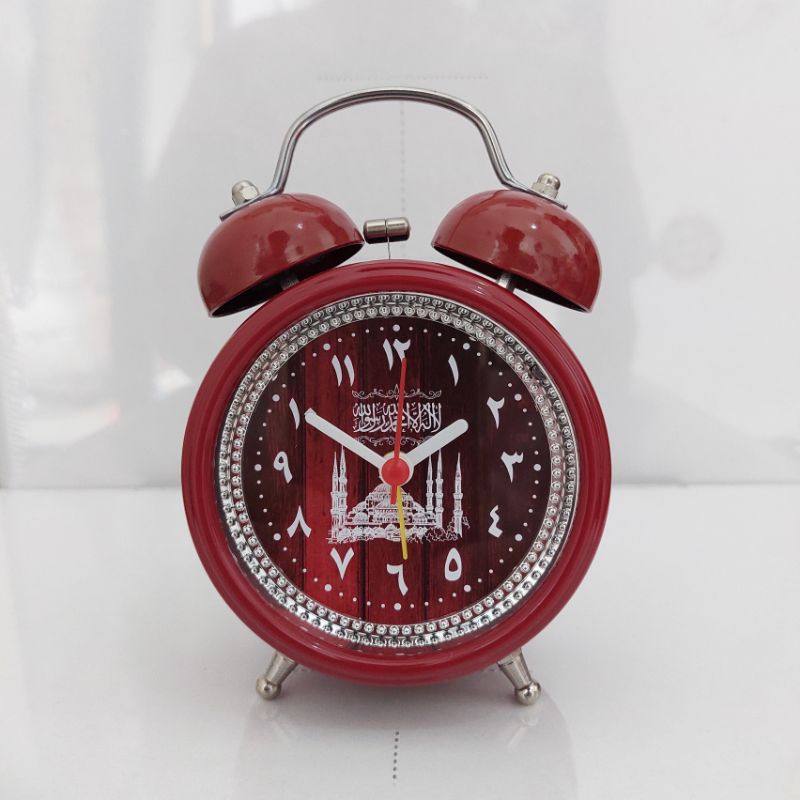 Jam Weker Nuansa Kaligrafi Arab Jam Beker Kring Besi Alarm Islam Masjid