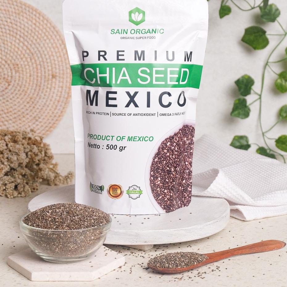 

➵ Chia Seed Organic Mexico untuk Diet Freshly Black Cia Seed Organik fresly Biji Chia Seeds ♖