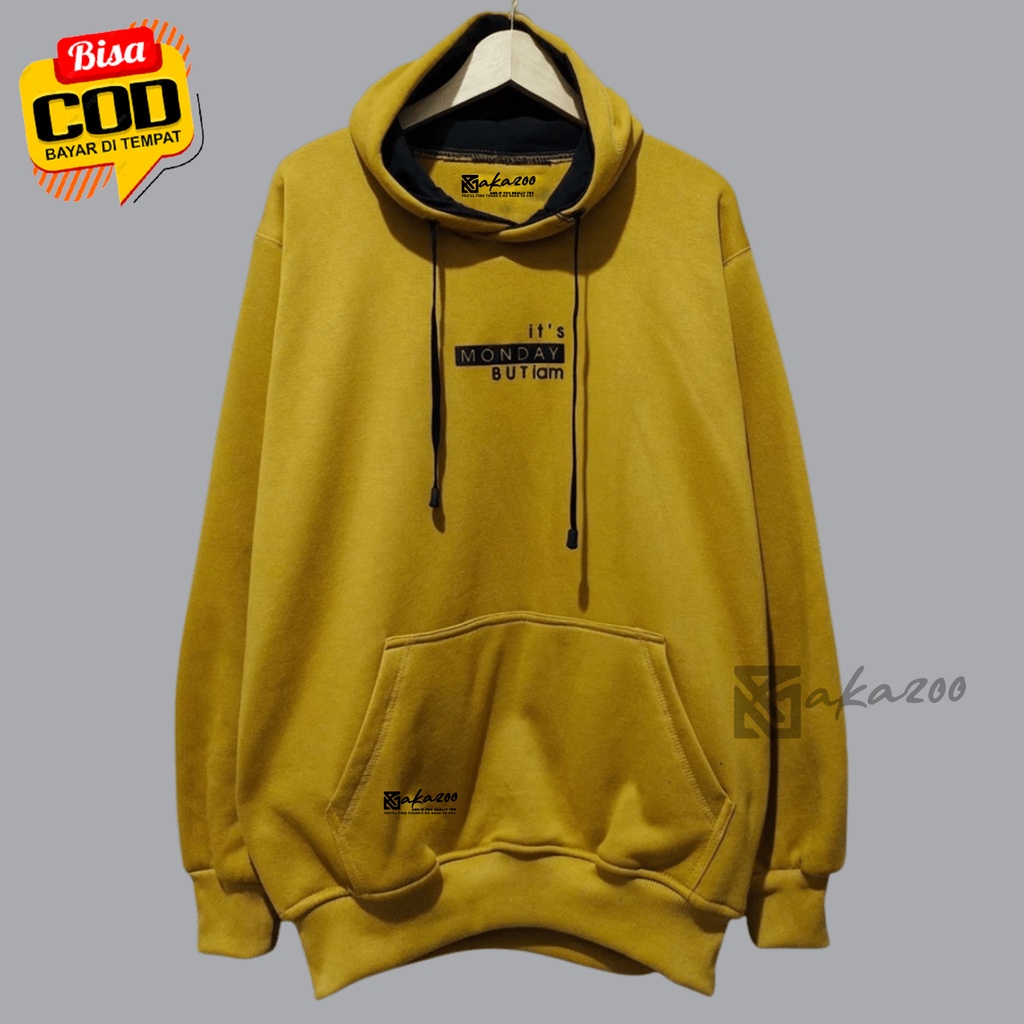 sweater pria distro KACHIOS  hoodie oversize mustad monday b jamper hoodie premium m l xl xxl akazoo