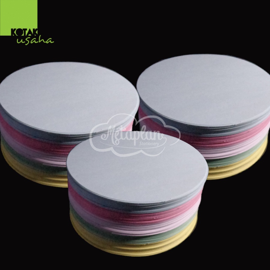 

Kartu Metaplan Bentuk Bulat 15 cm (250 lembar 5 warna)