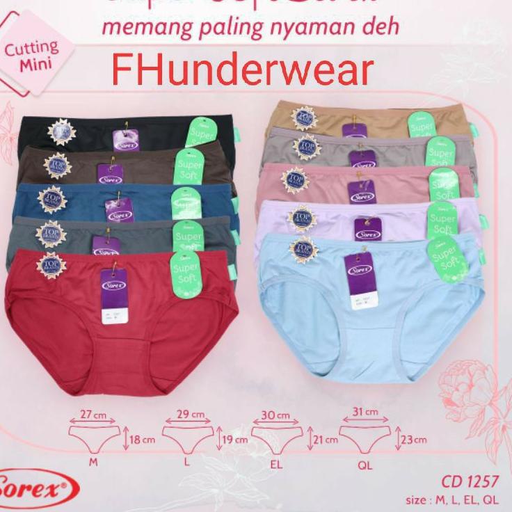 ♧ 6PCS CELANA DALAM SOREX 1239/CELANA SOREX 1239/CD SOREX1239/CELANA PEREMPUAN ۩