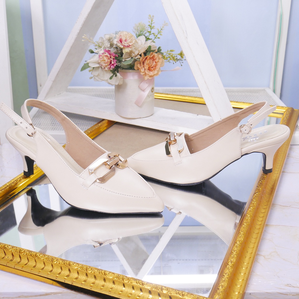 BernX's Shoes - Achiera Sepatu Wanita Slingback High Heels Hak 5 cm
