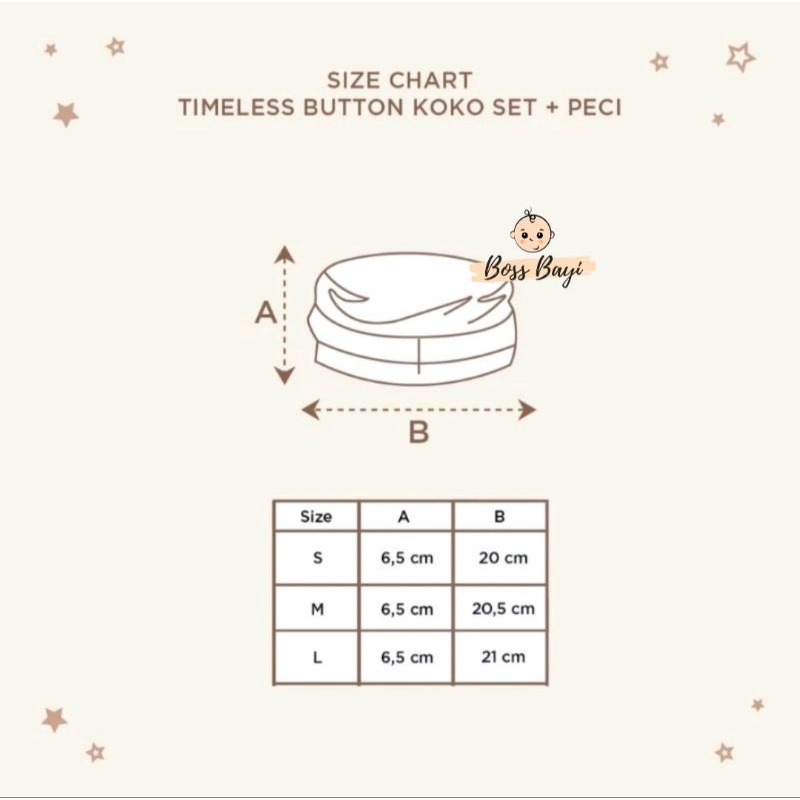 LITTLE PALMERHAUS - Timeless Button Koko Set + Peci Anak