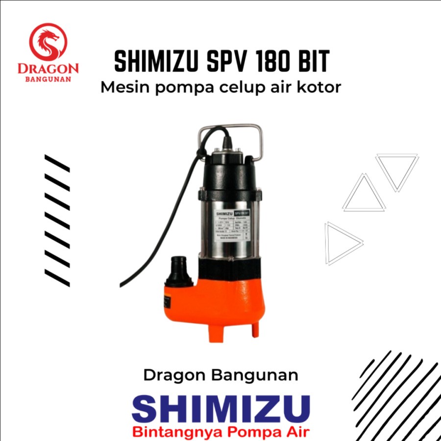 Pompa Celup Shimizu SPV-180 BIT - Pompa Air Celup Shimizu 180 Watt Untuk Air Kotor