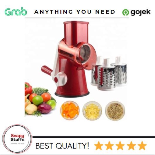 Terlaris Alat Parut Keju Sayuran Buah Round Blades Slicer Putar