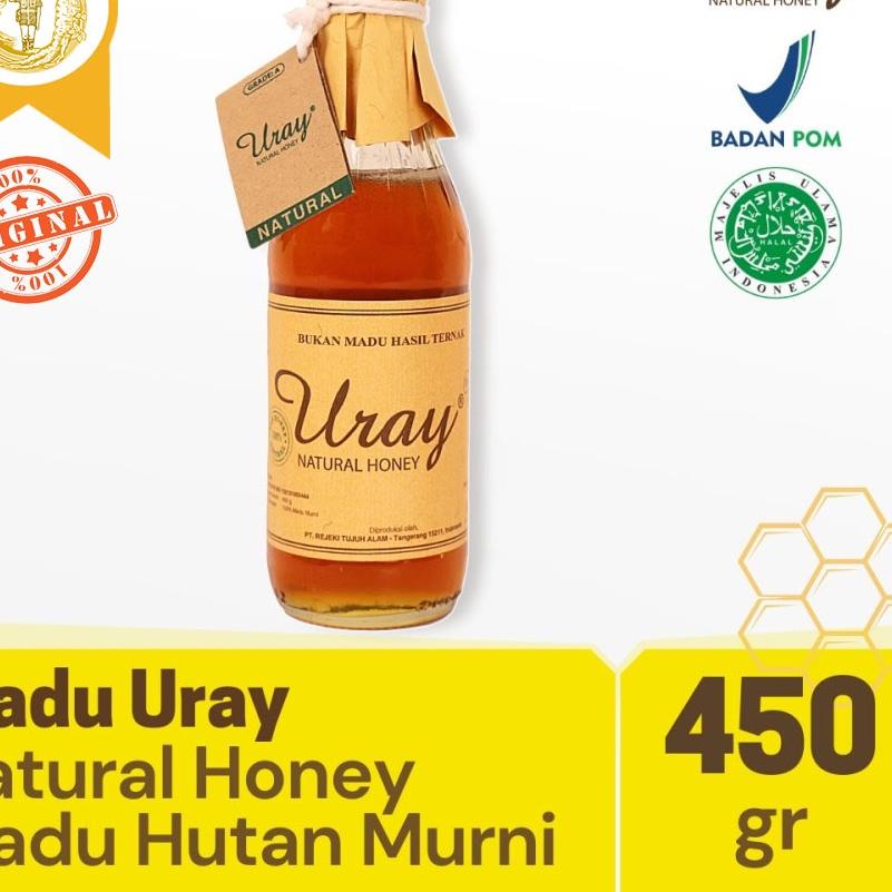 

➪ URAY NATURAL HONEY (450 GRAM) / MURNI / PURE HONEY ❇