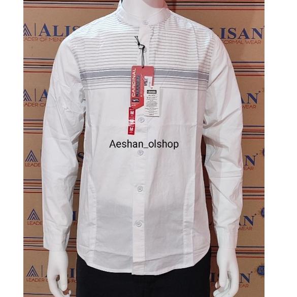 VIRAL Koko Cardinal Putih Warna SLIMFIT Lengan Panjang