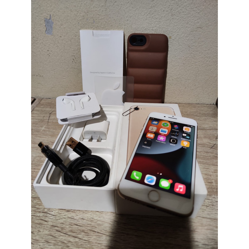 Apple Iphone 7 256 Gb | Ex XA | No Minus | Gold | Fullset | Ios 15.7.3 | Mulus