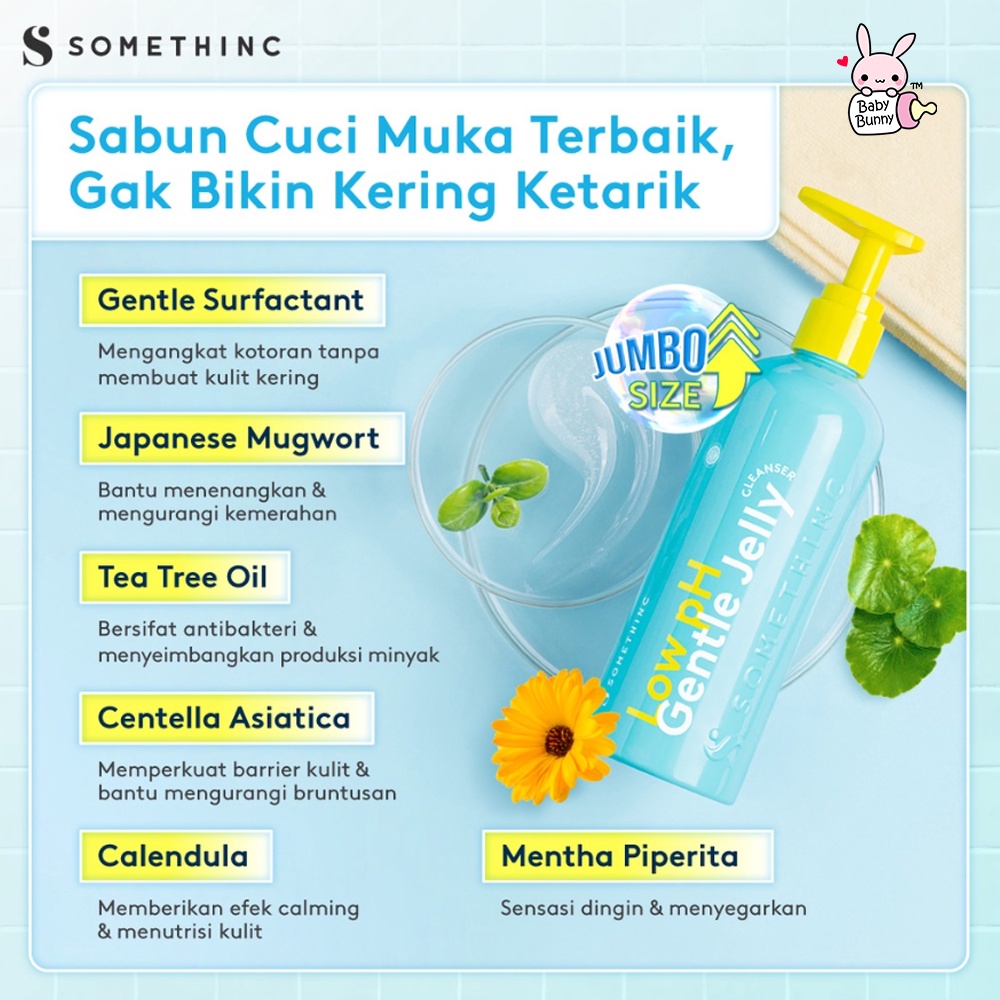 ❤ BELIA ❤ SOMETHINC Low pH Gentle Jelly Cleanser | Sabun Cuci Muka pH rendah | Facial Wash | BPOM