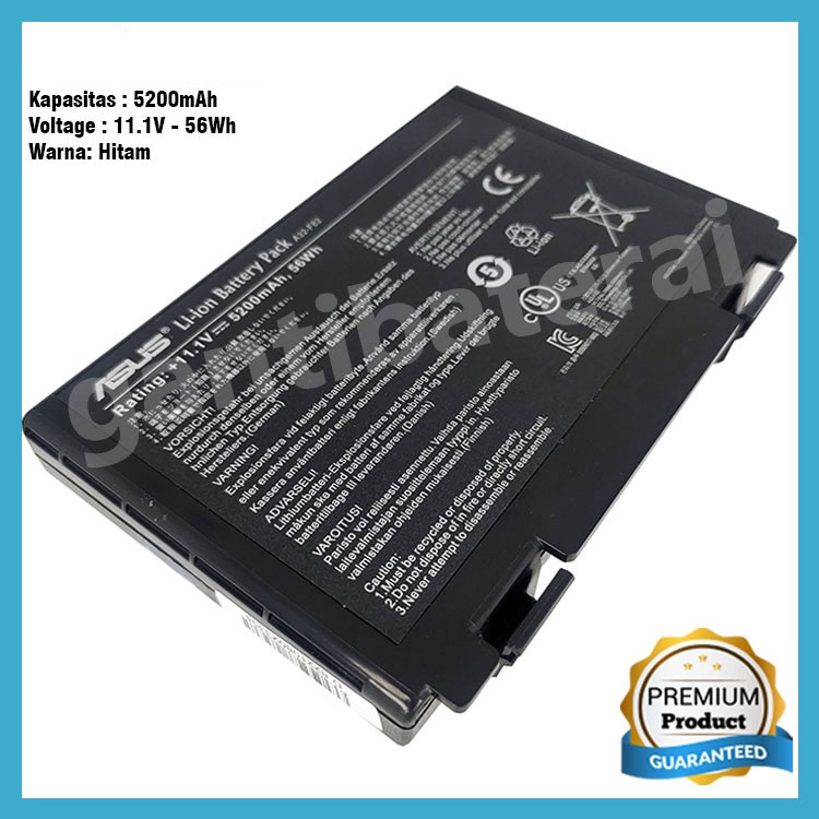 Baterai Asus F52 F82 K40 K40E K40IJ K40A K40IN K40S A32-F52 A32-F82