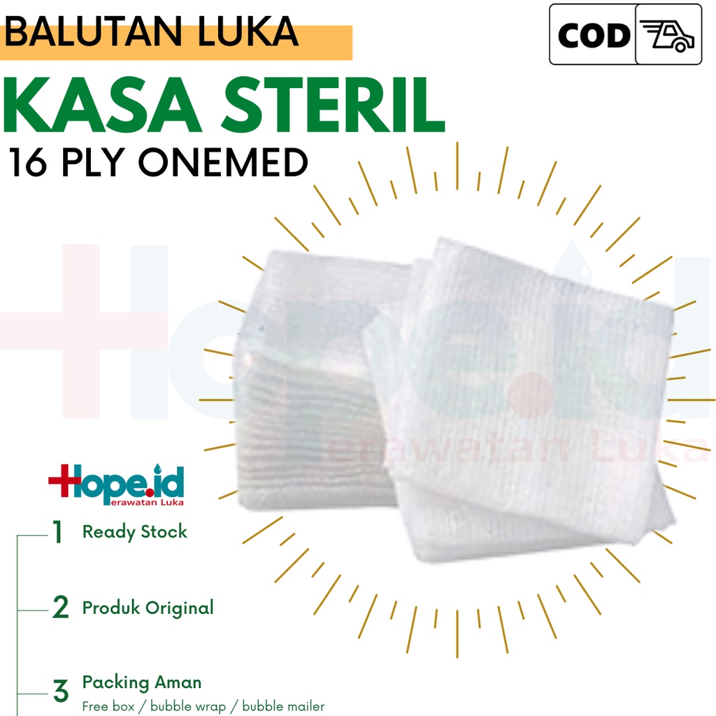 Kasa Steril Onemed 10165 16 ply isi 5 ukuran 10x10 cm