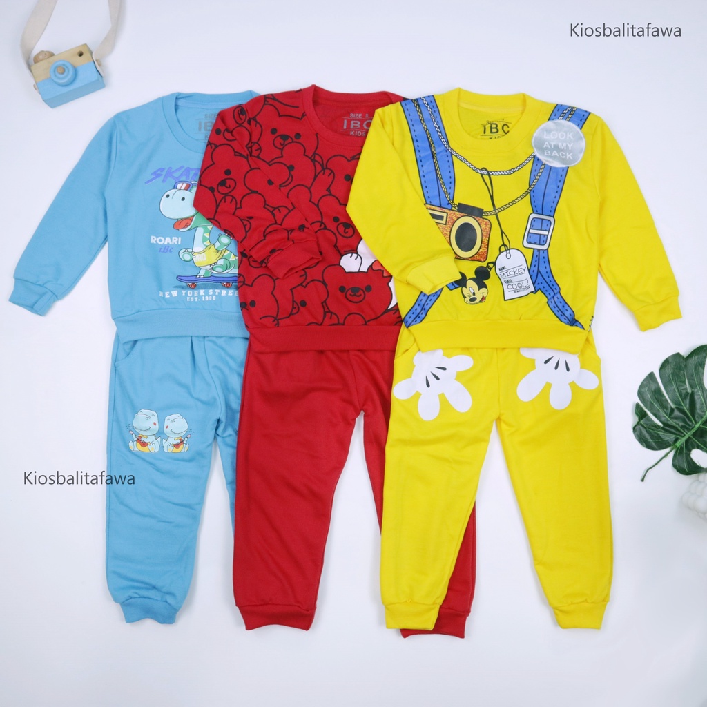 (EXPORT) Setelan Jojo Size 3-4 Tahun / Baju Tidur Premium Cotton Lengan Panjang Anak Laki Perempuan