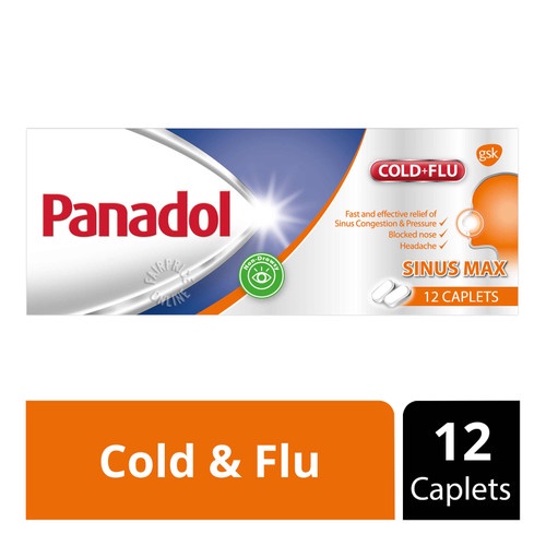Panadol Cold &amp; Flu Sinus Max Singapore - Obat Flu Berat Sinus 12 Tablets