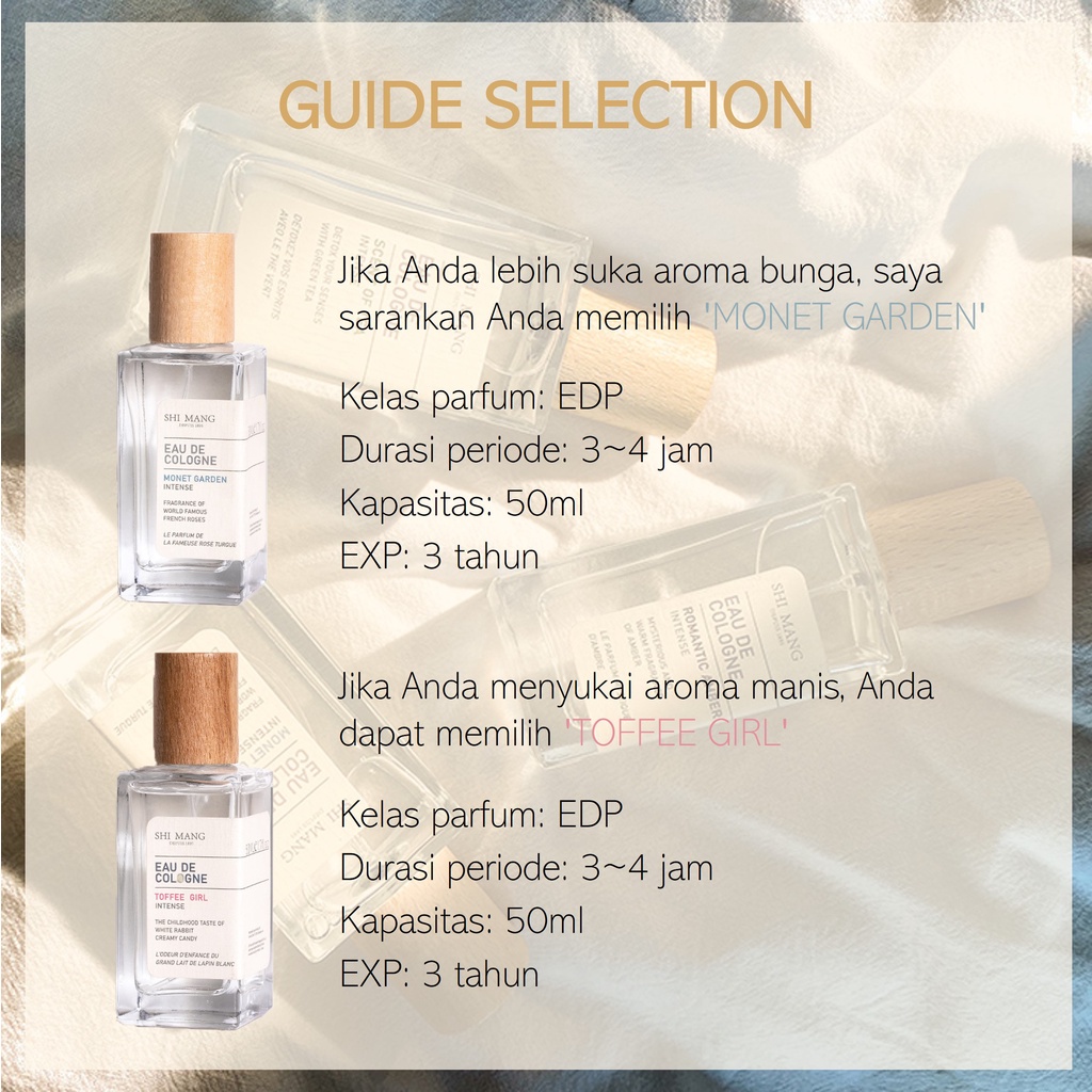 Farfum wanita 100% asli Parfum turki Parfum premium Parfum prancis 50ML Parfum wangi ringan pria dan wanita yang tahan lama Parfum niche Shimang segar dan alami Parfum Bunga dari French Painter Monet's Garden