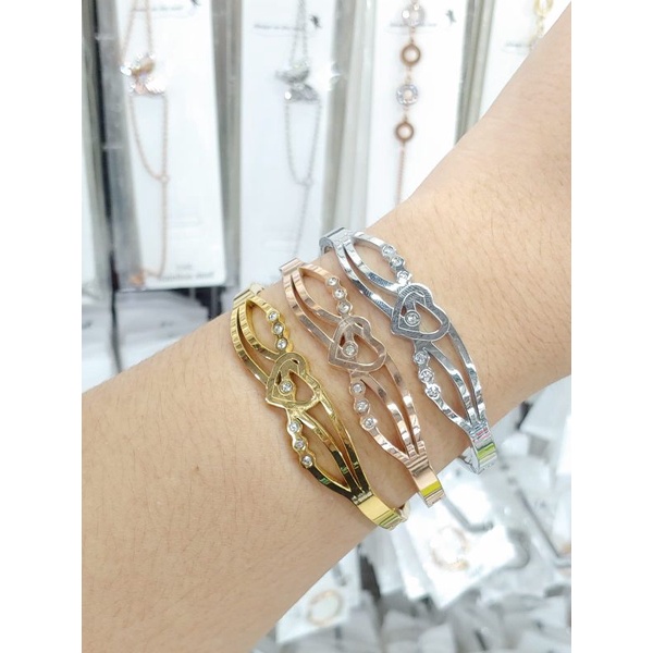 gelang love fashion titanium anti karat anti luntur