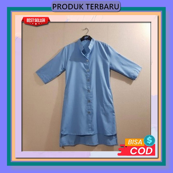 Gamis Tunik/Gamis Wanita Terbaru Tunik Atasan Long Tunik Wanita Polos Basic Matt Rayon Premium Fashi