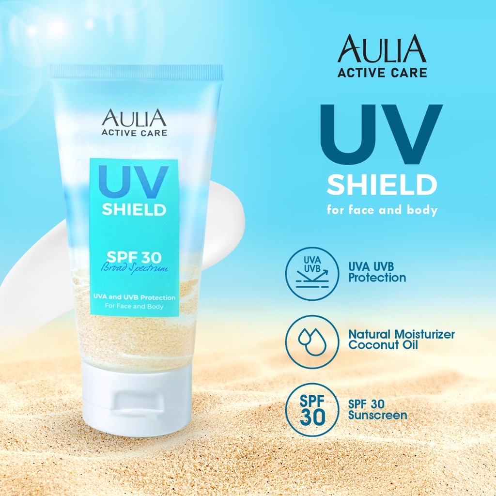 (RM) AULIA SUNSCREEN ACTIVE CARE UV SHIELD SPF 30 BROAD SPECTRUM / SUNSCREEN WAJAH DAN BADAN AULIA