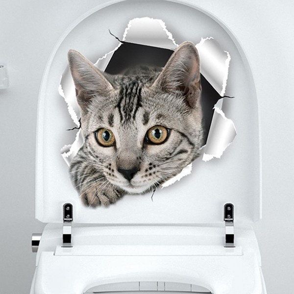 Stiker gambar kucing lucu 3D stickers tembok dinding model cat aksesoris dekorasi ekstrior mobil