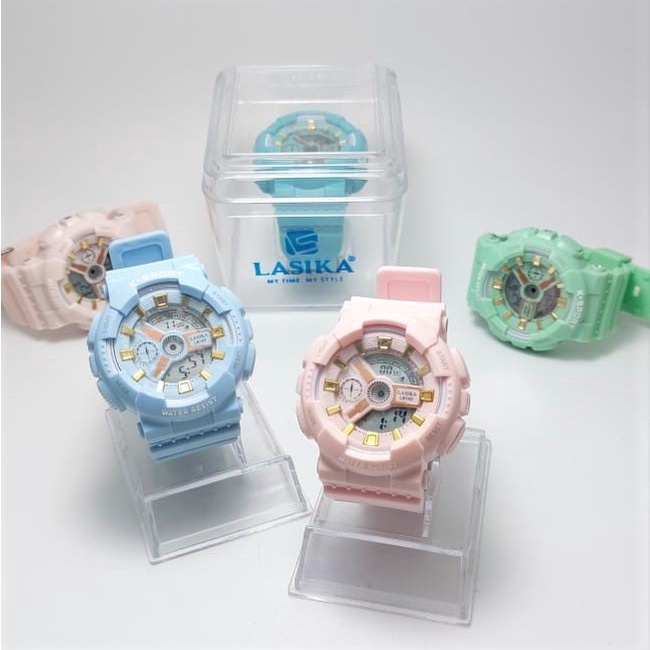 NEW ITEM !!! Jam Tangan Digital Sport Lasika 8142 Water Resistant Free Box Super Premium