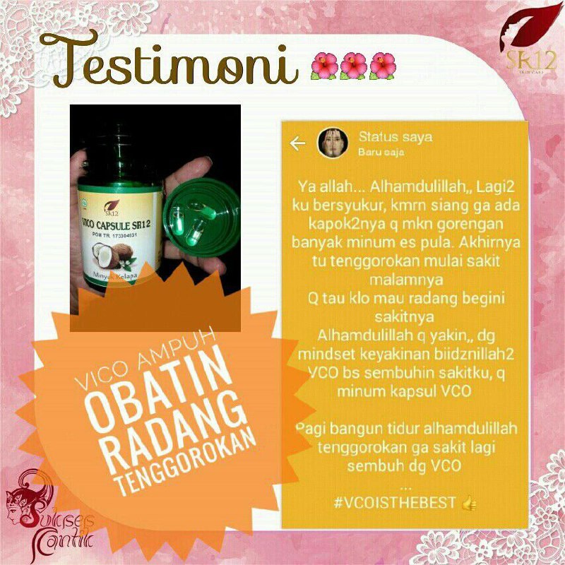 VCO KAPSUL &amp; CAIR 100% ORIGINAL BPOM / SR12 VICO VIRGIN COCONUT OIL / MINYAK KELAPA / IMUN BOOSTER