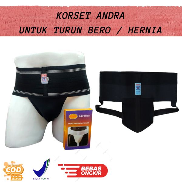 CD Korset Pria ANDRA Suporter | Celana Dalam Olahraga Mencegah Hernia Turun Bero | BRIEF SUPPORTER U