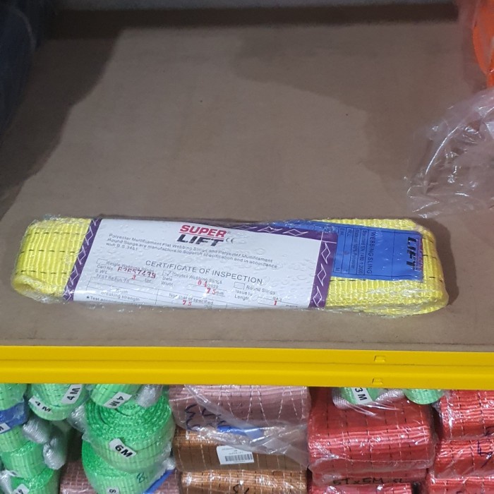 ] SUPERLIFT polyester webbing sling 3ton x 1meter/webing tali angkat