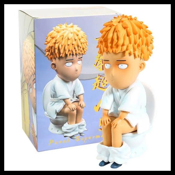 Saitama One Punch Man Toilet Action Figure One Punch Man