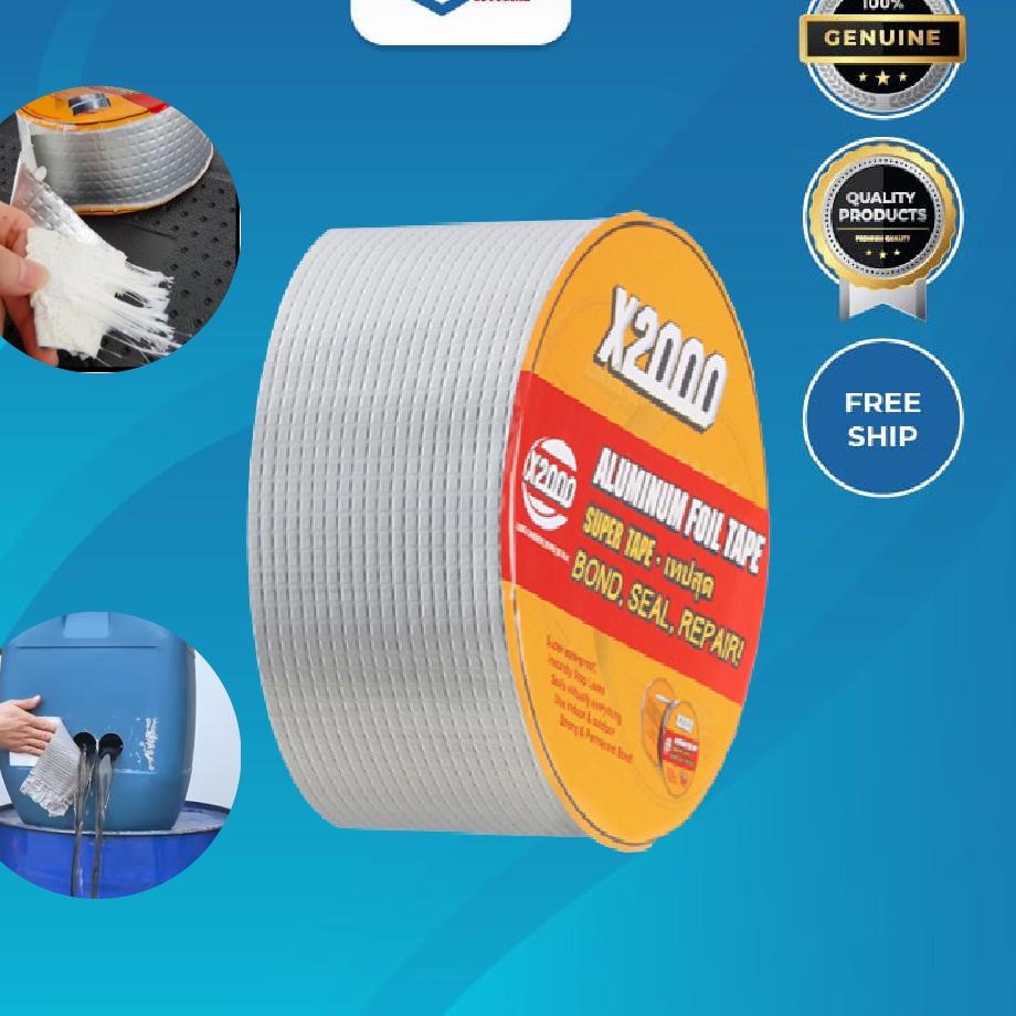 ☉ Super tape x2000 lakban anti bocor jepang tahan air aluminium tape strong doble tip super kuat sti