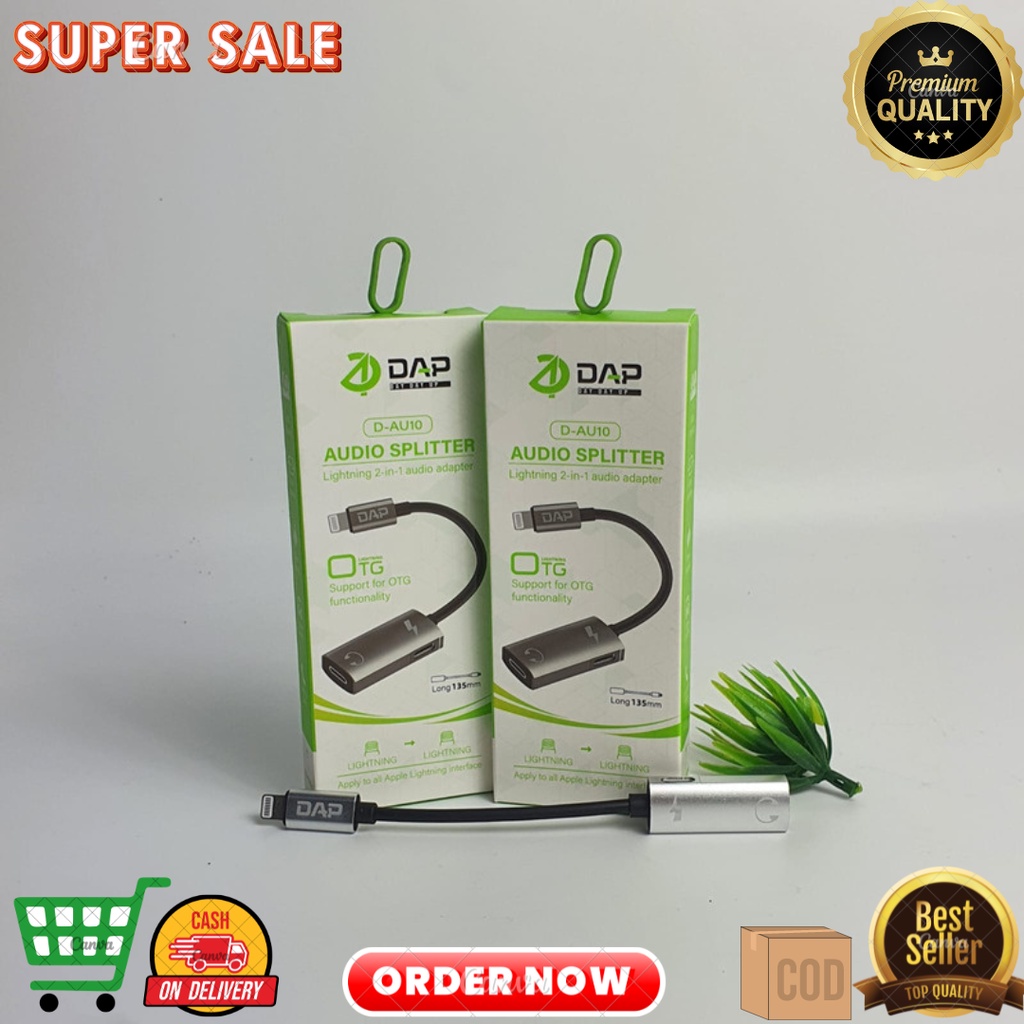 KABEL AUDIO SPLITTER AUX LIGHTNING TO TYPE C DAP D-AU10 135 MM
