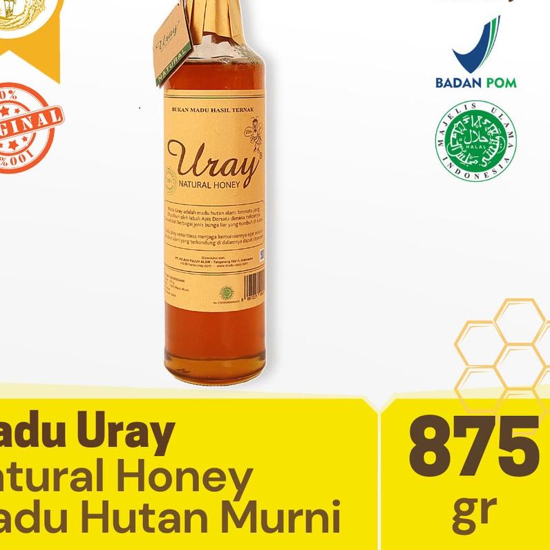 

☃ URAY NATURAL HONEY (875 GRAM) / MURNI / PURE HONEY ♟